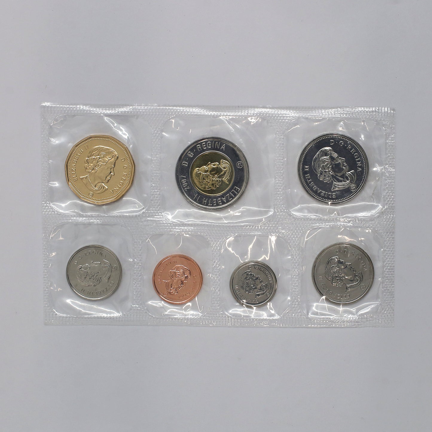 RDC 2007 Canada Proof Like Set issued by the RCM (includes set in pliofilm only)