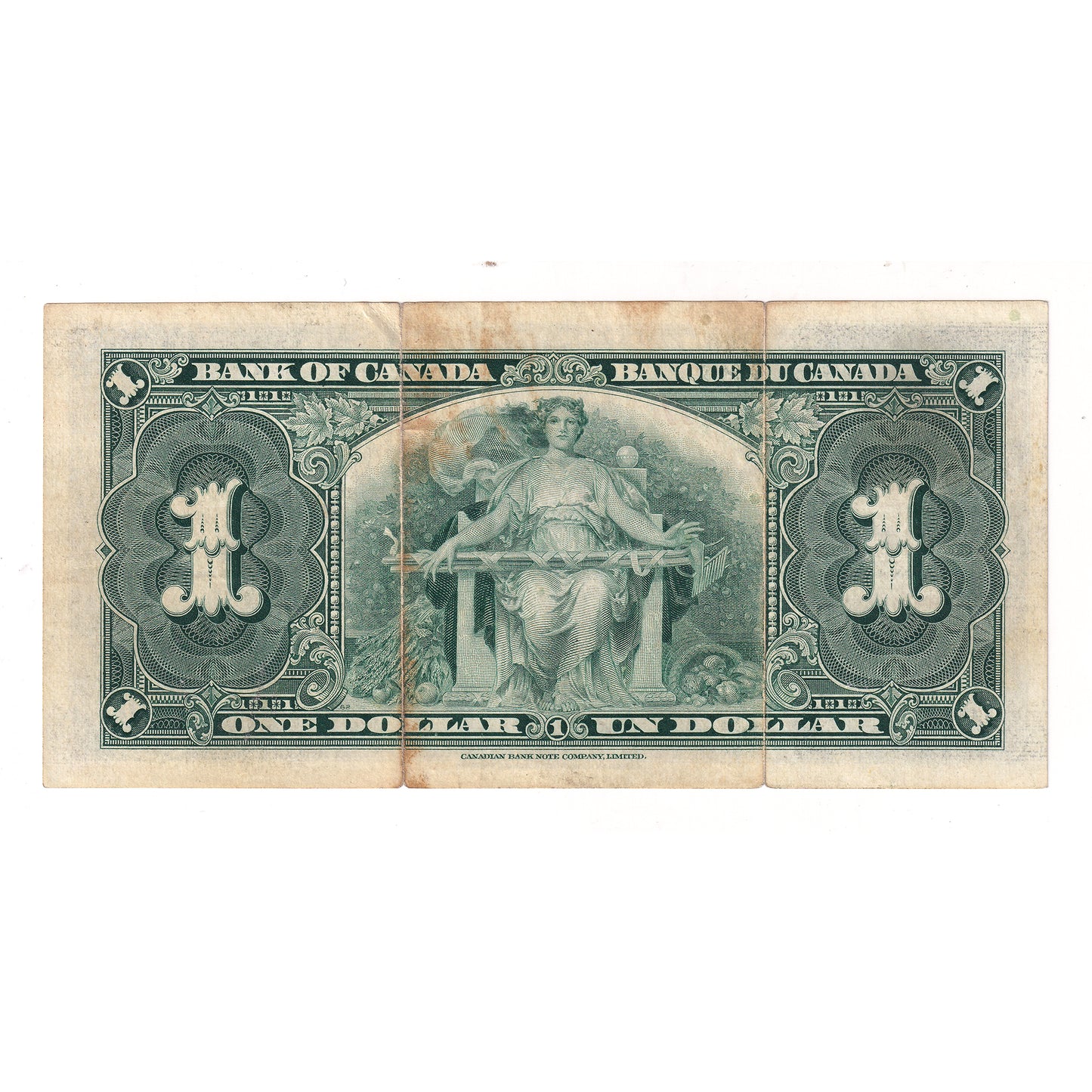 BC-21d 1937 Canada $1 Coyne-Towers, Various Prefixes, Extra Fine (EF40) Tears or impaired