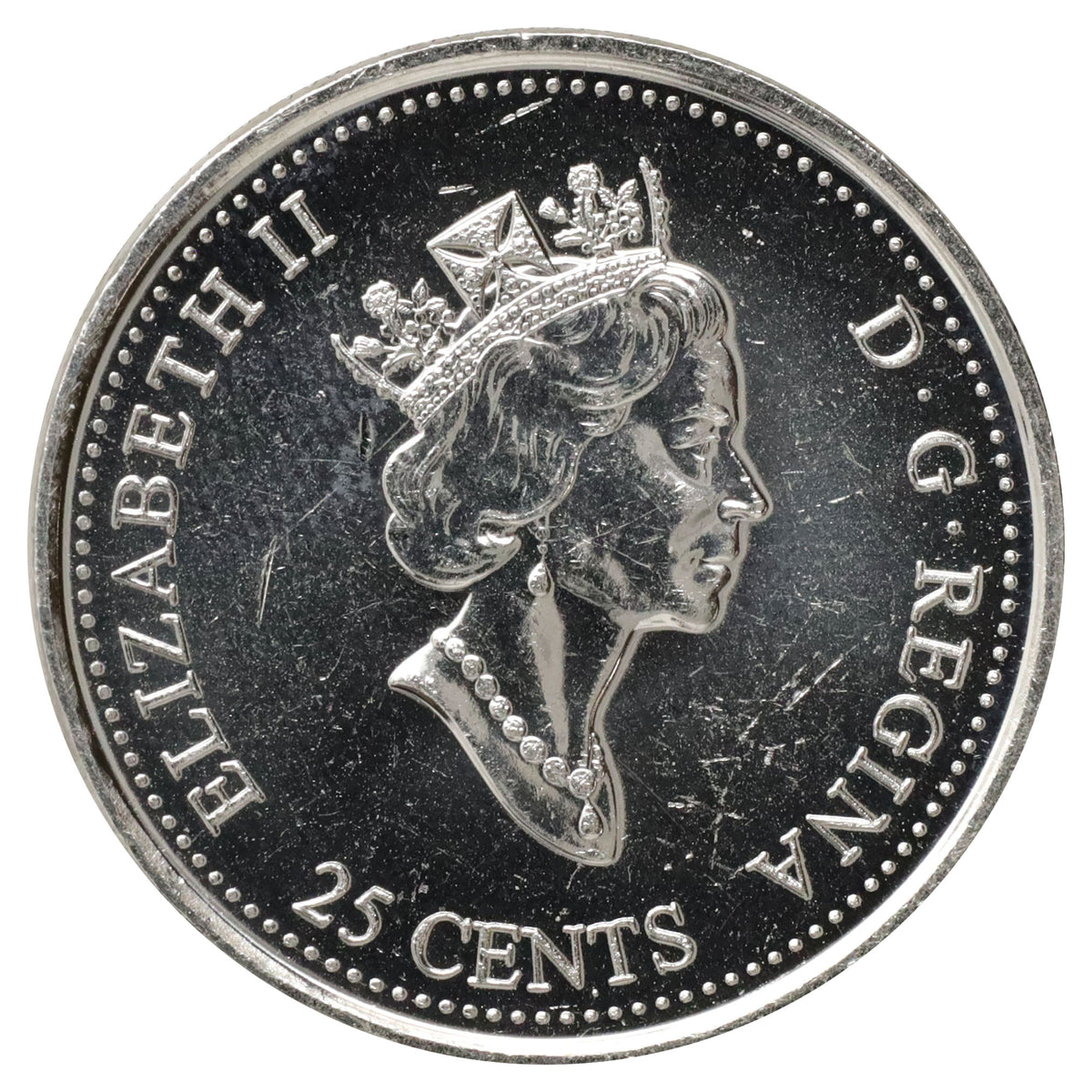Error 1999 January Dot Canada 25-cents Variety