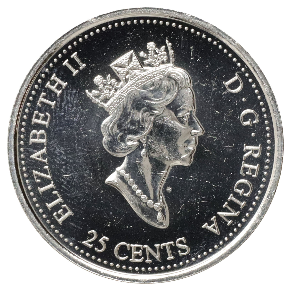 Error 2000 Pride Dot Canada 25-cents Variety Brilliant Uncirculated (MS63)
