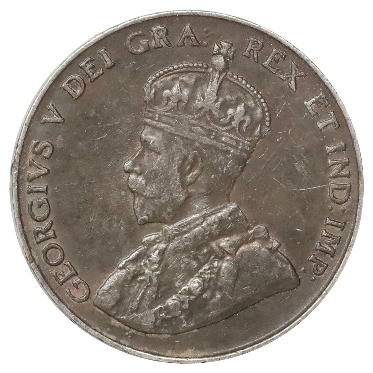 1922 Near Rim Canada 5-cents VF-EF (VF30) Scratched, marks, or impaired