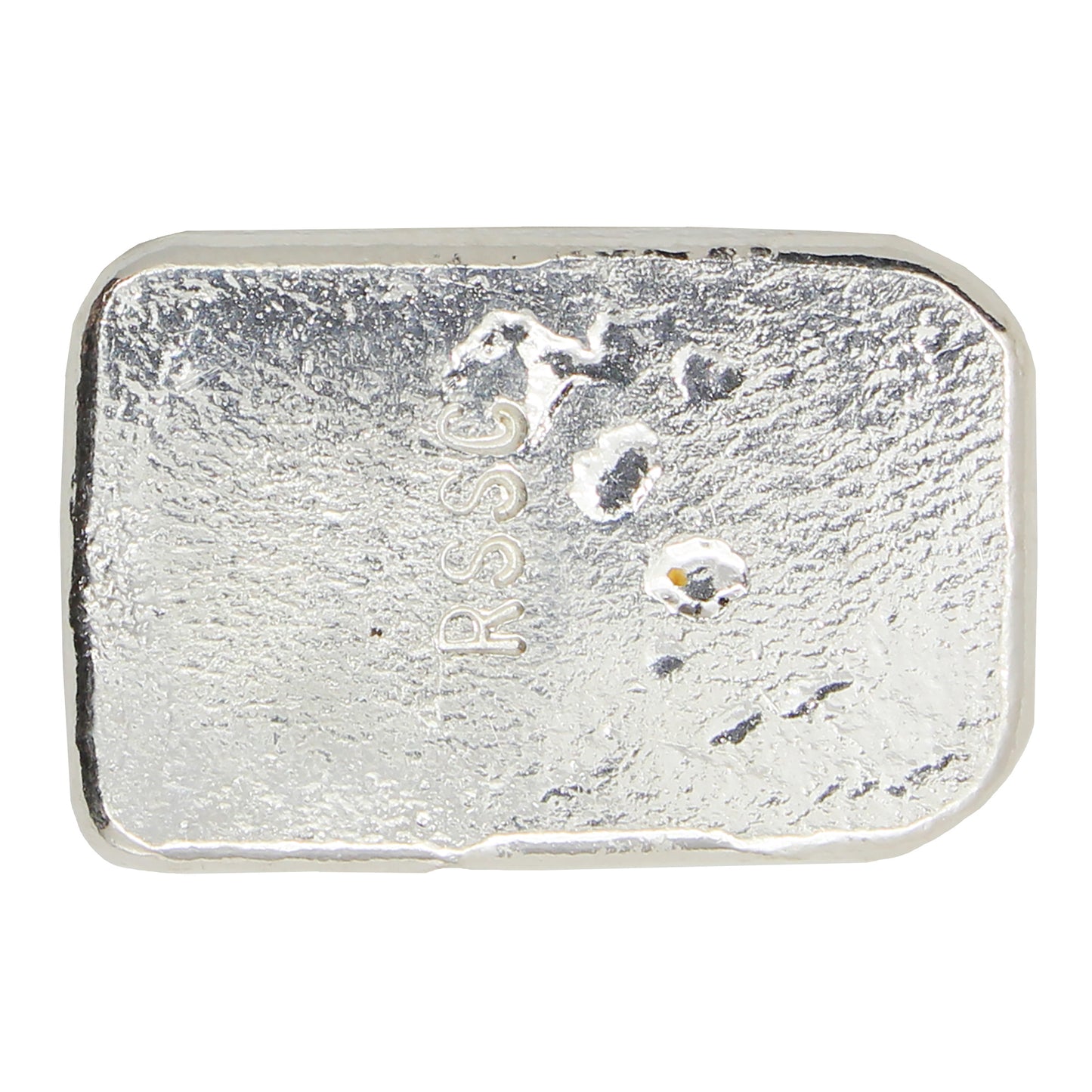 RSSC 1oz Hammered Bar w Enameled Red Maple Leaf Silver (No Tax)