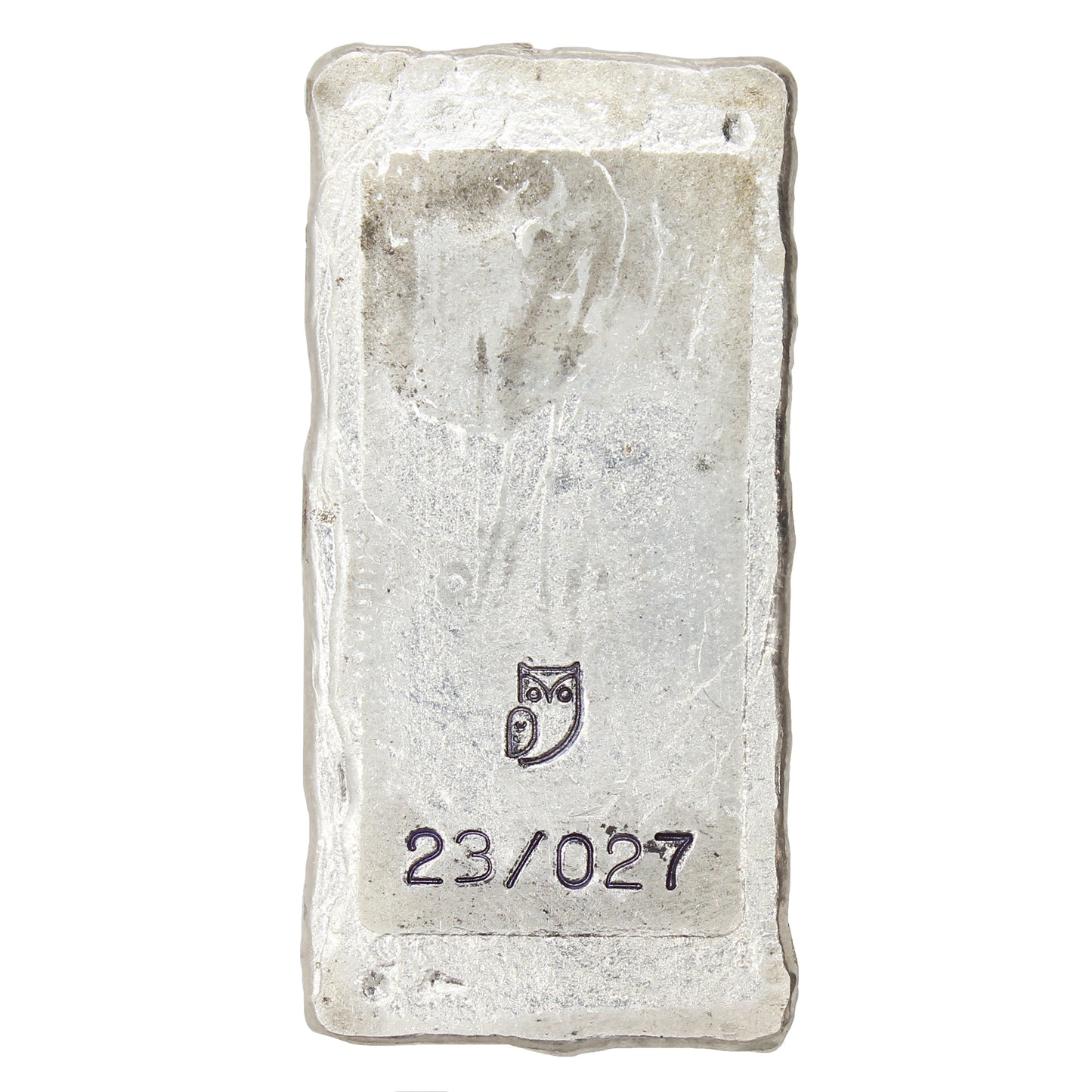 RSSC 5oz Hammered Bar w Enameled Red Maple Silver (No Tax) Toned/Scratches