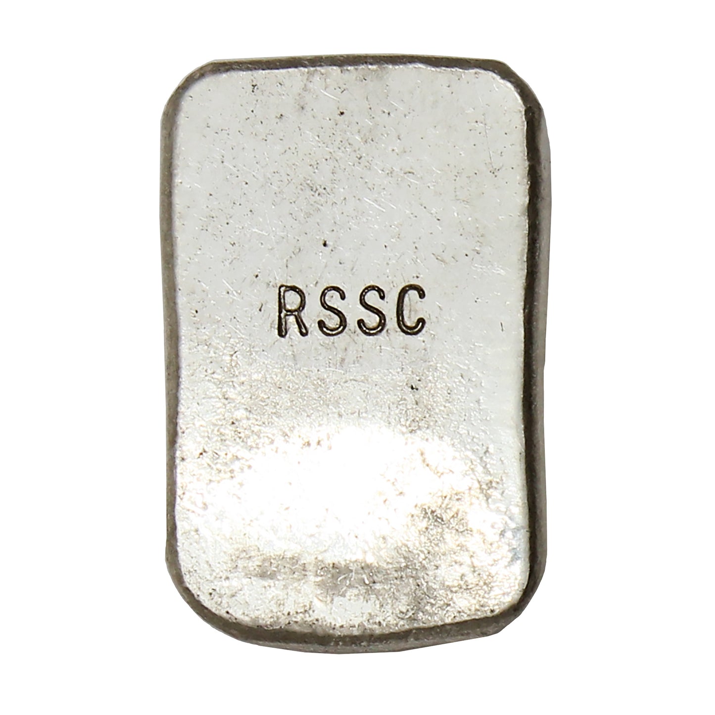 RSSC 1oz Hammered Bar w Skull & Crossbones Silver (No Tax) Light Toning