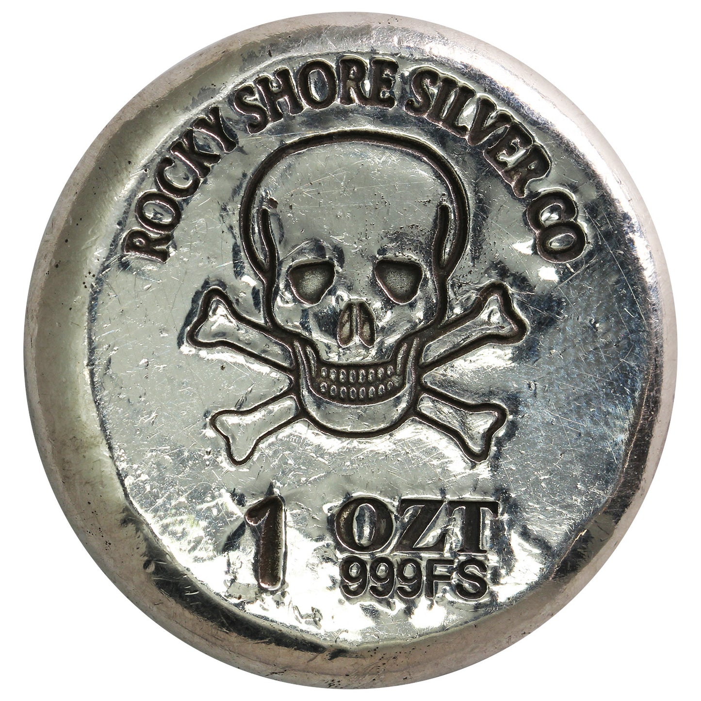 RSSC 1oz 1709 Skull & Crossbones .999 Fine Silver Round (No Tax) Toning