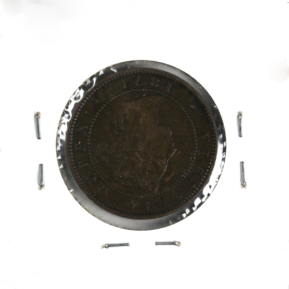 1871 Prince Edward Island 1-cent F-VF (F15) Scratched, Cleaned or Impaired