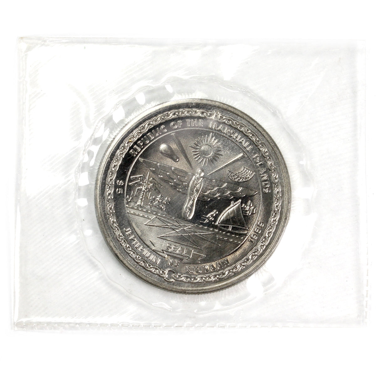 Marshall Islands 1989 $5 First Men on the Moon, Sealed
