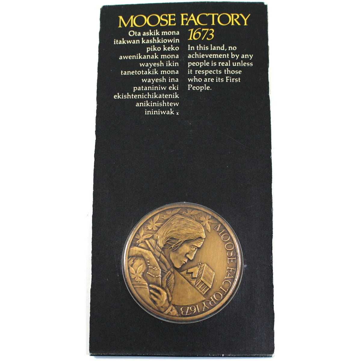 1973 Moose Factory, Ontario, Tricentennial Medallion