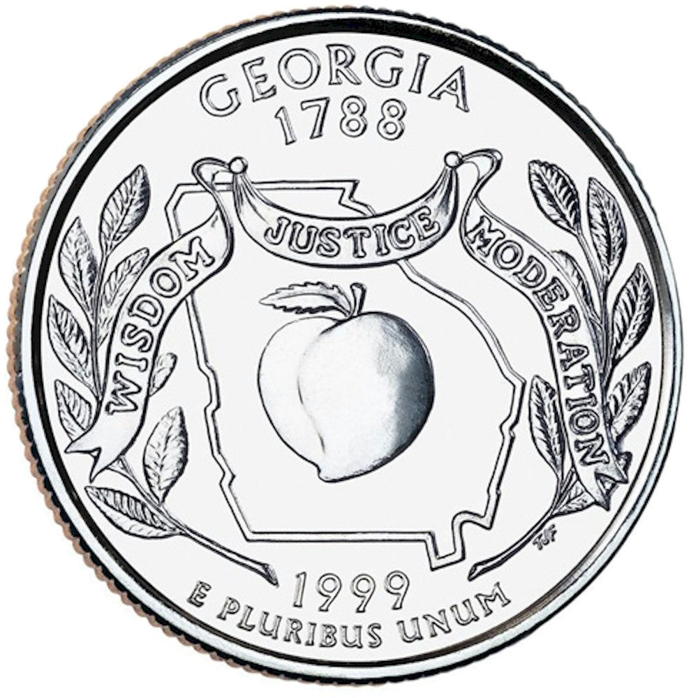 1999-D Georgia USA Statehood Quarters (MS60)