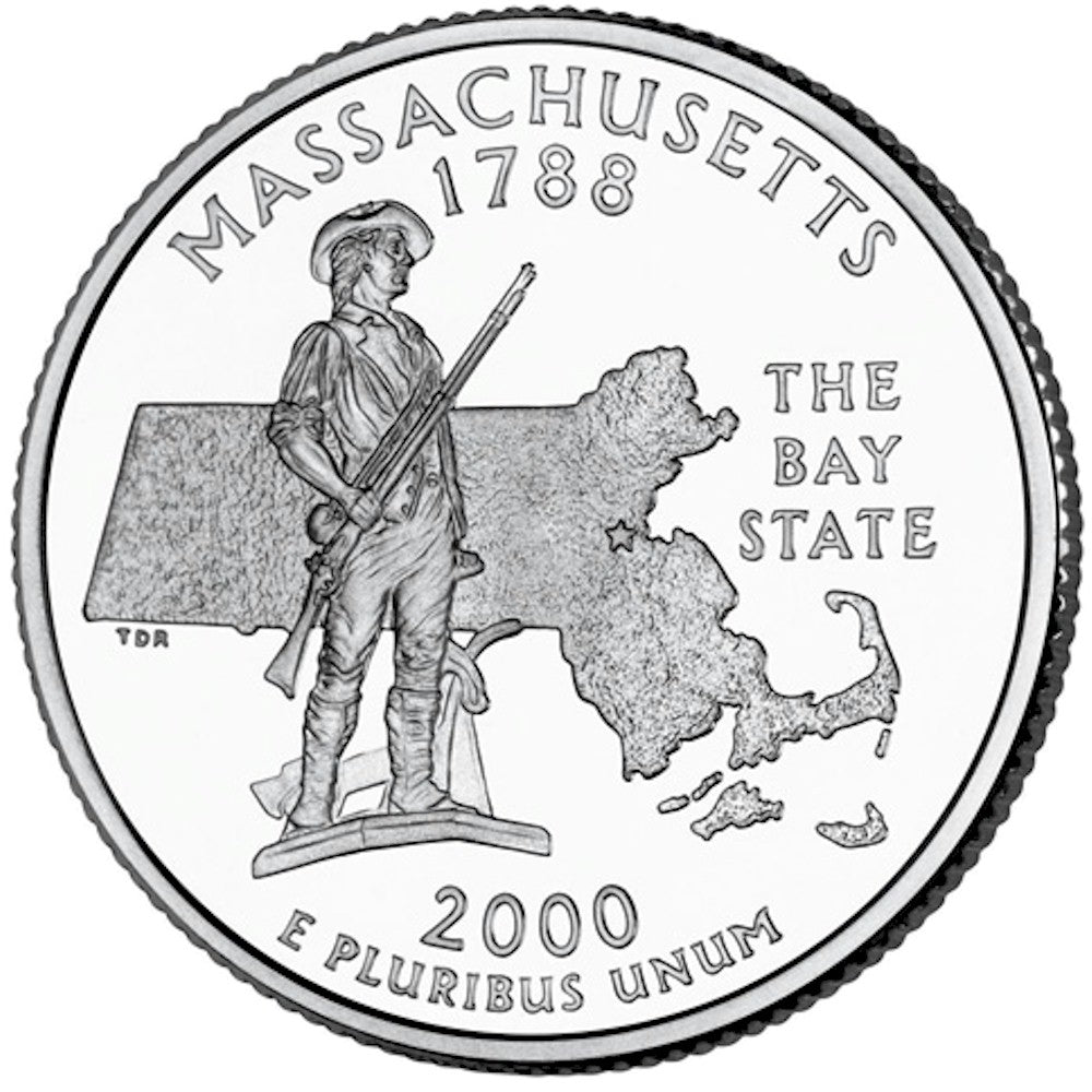 2000-P Massachusetts USA Statehood Quarters (MS60)