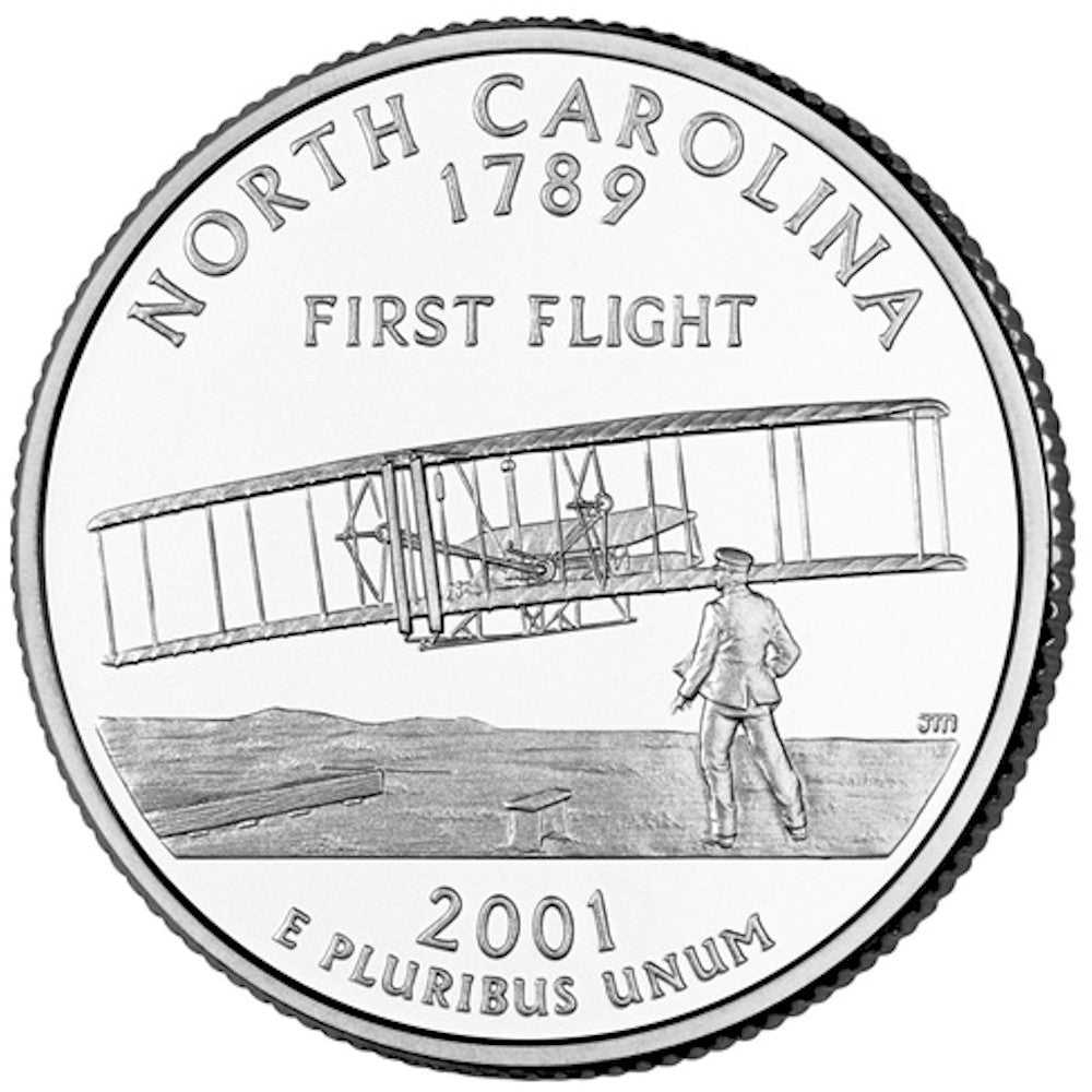 2001-D North Carolina USA Statehood Quarters (MS60)