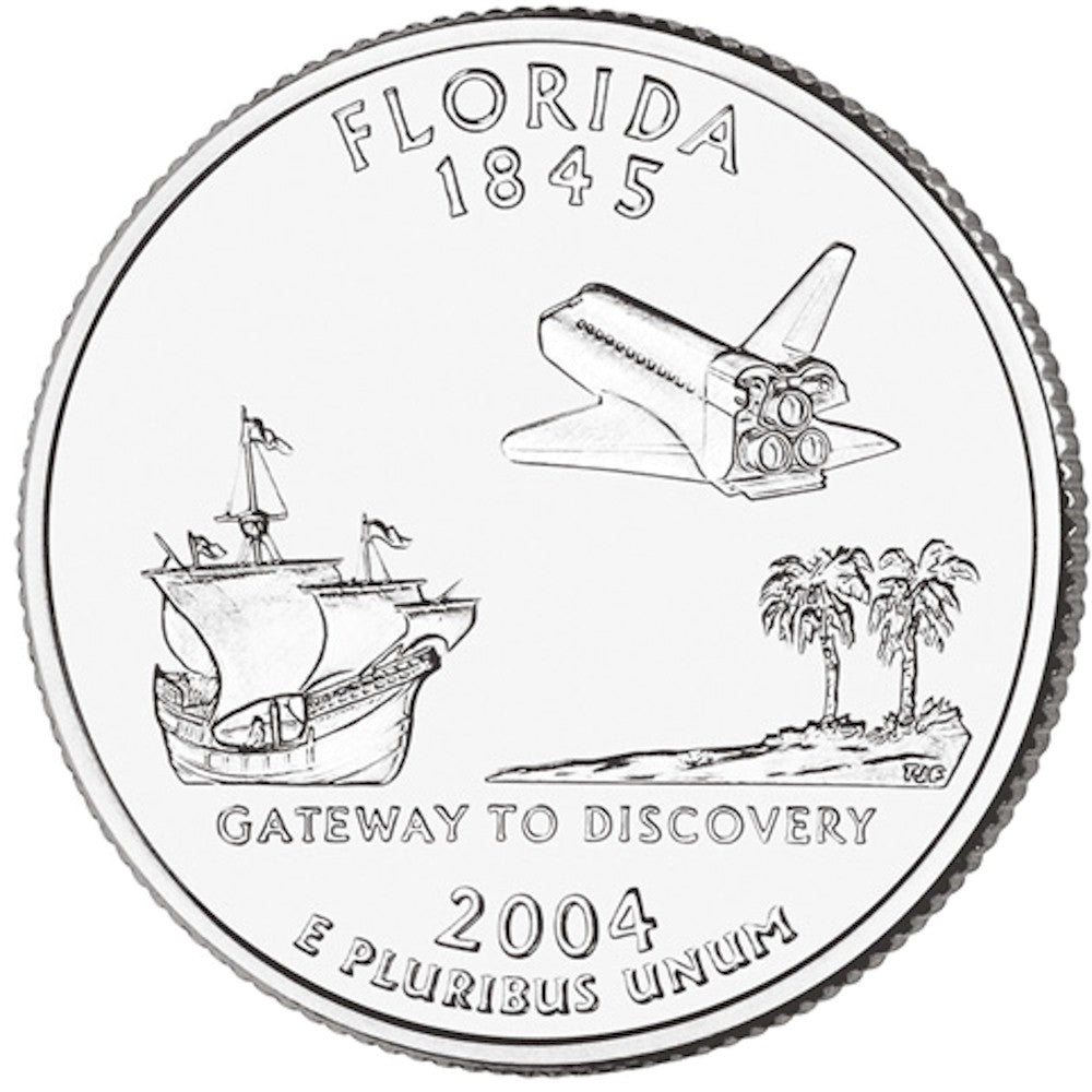 2004-D Florida USA Statehood Quarters (MS60)