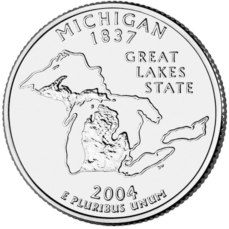 2004-P Michigan USA Statehood Quarters (MS60)