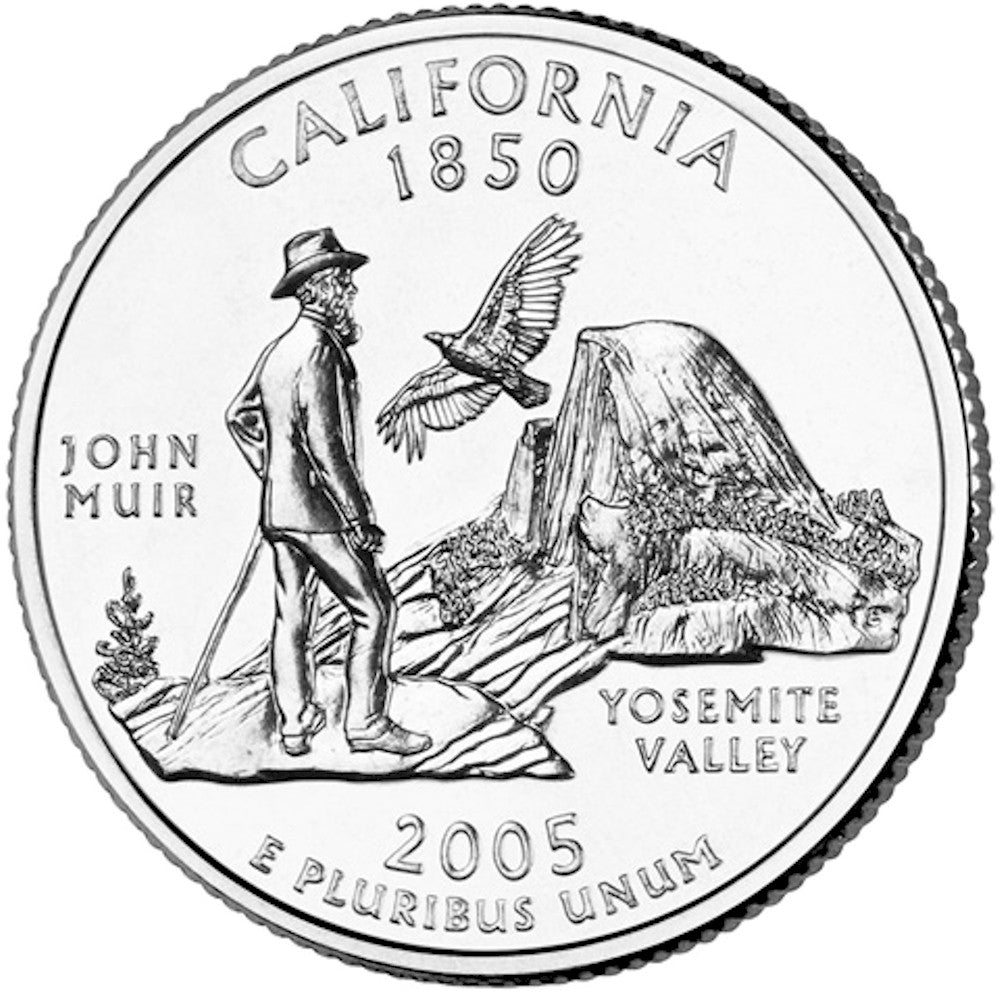 2005-D California USA Statehood Quarter Uncirculated (MS60)