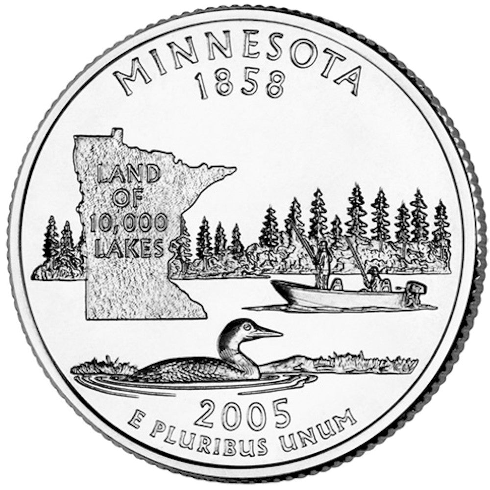 2005-P Minnesota USA Statehood Quarter Uncirculated (MS60)