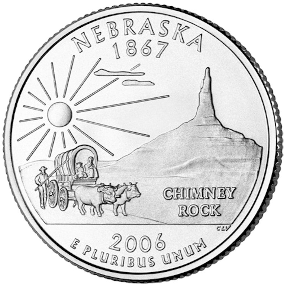 2006-P Nebraska USA Statehood Quarter Uncirculated (MS60)