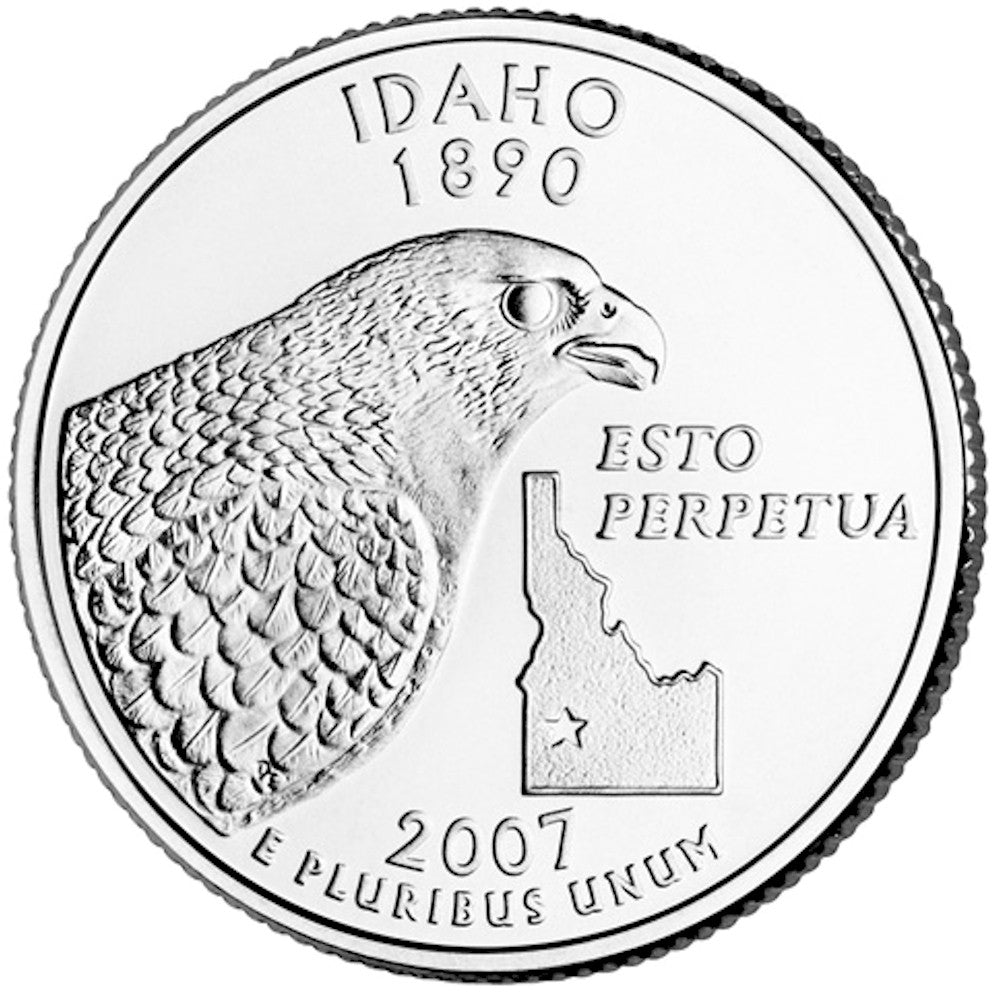 2007-D Idaho USA Statehood Quarter Uncirculated (MS60)