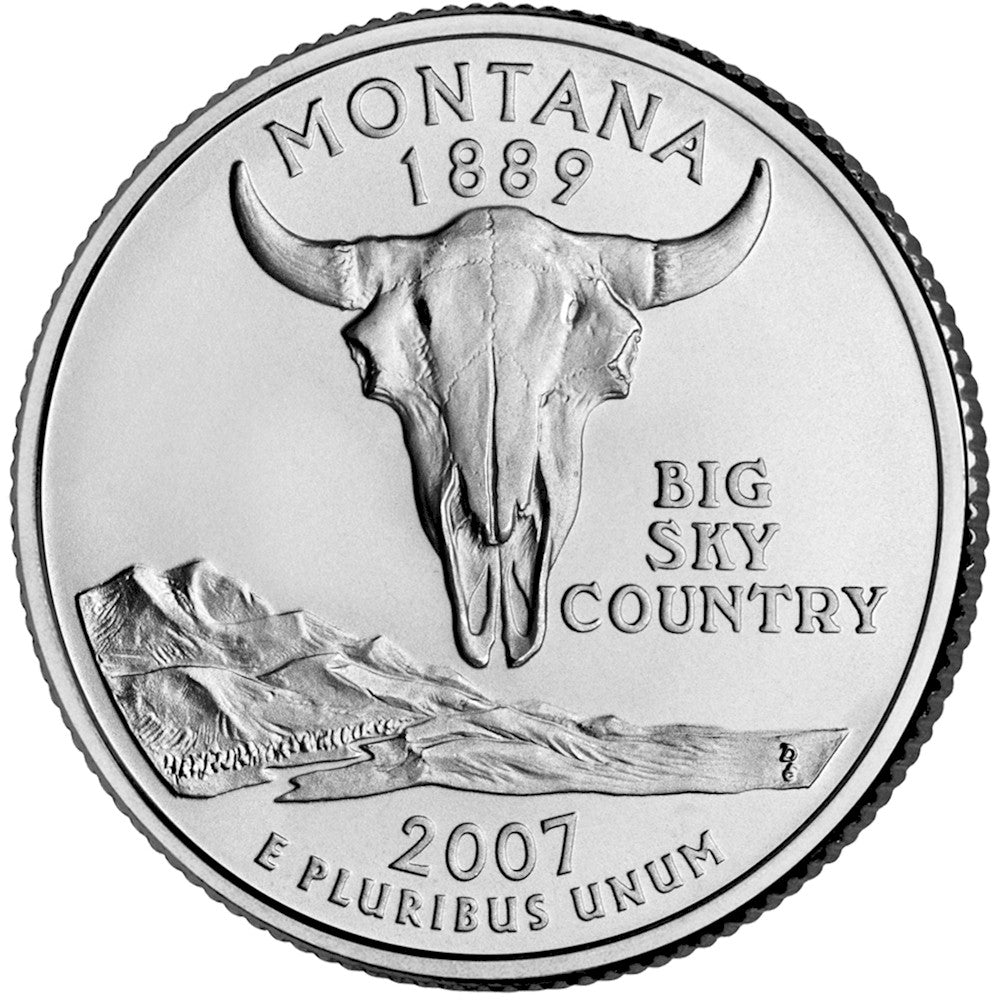 2007-D Montana USA Statehood Quarter Uncirculated (MS60)