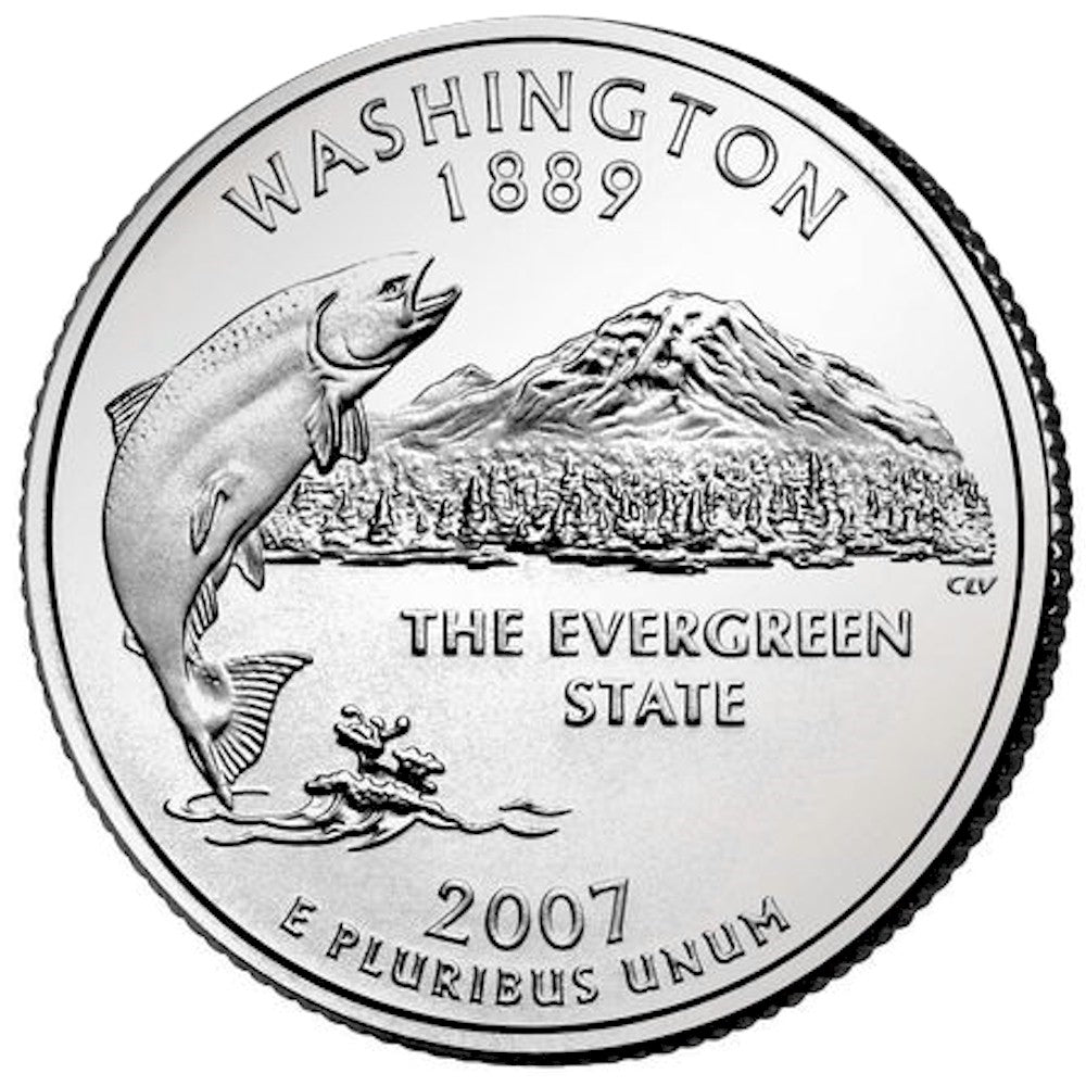 2007-P Washington USA Statehood Quarter Uncirculated (MS60)