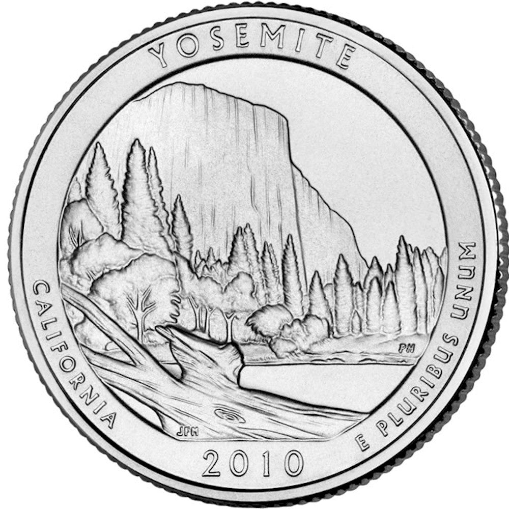 2010-P Yosemite USA National Parks Quarter Uncirculated (MS60)