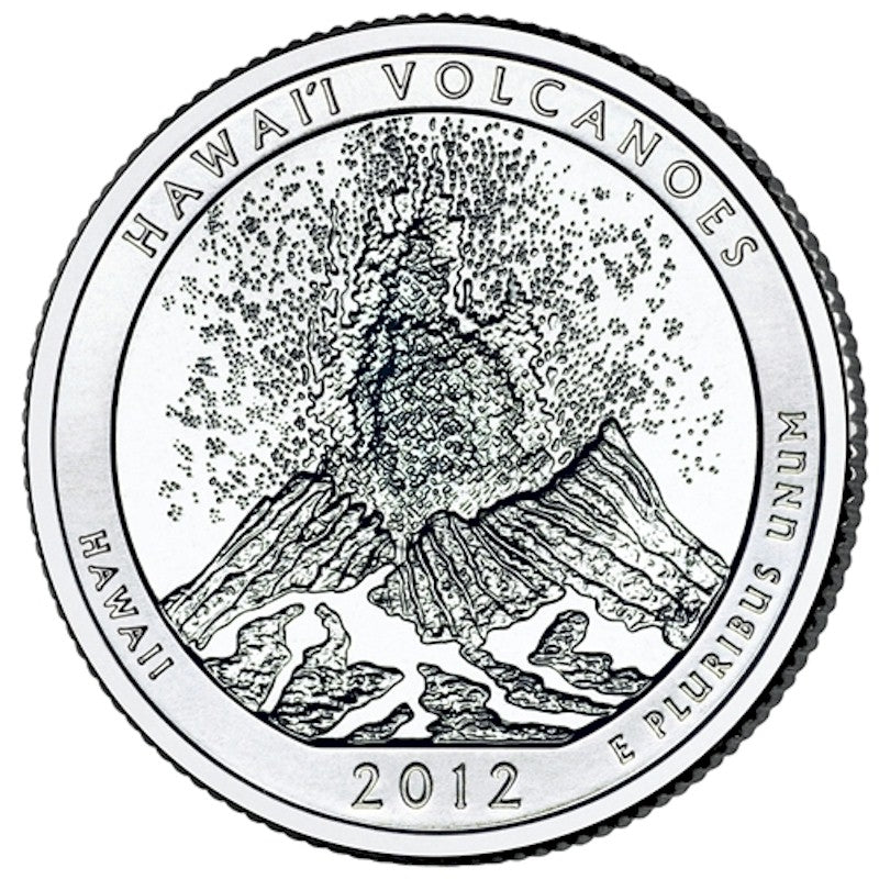 2012-P Hawaii Volcanoes USA National Parks Quarter Uncirculated (MS60)