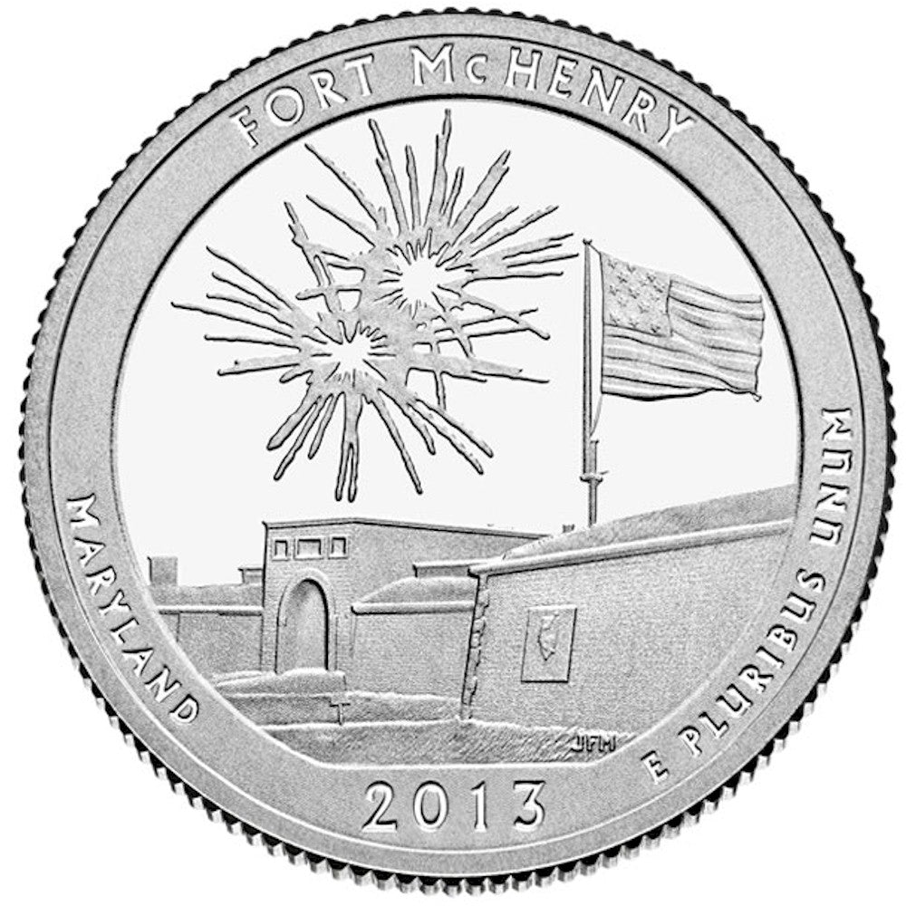 2013-D Fort McHenry USA National Parks Quarter Uncirculated (MS60)