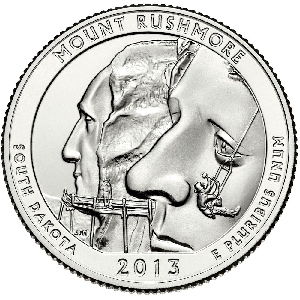 2013-D Mount Rushmore USA National Parks Quarter Uncirculated (MS60)