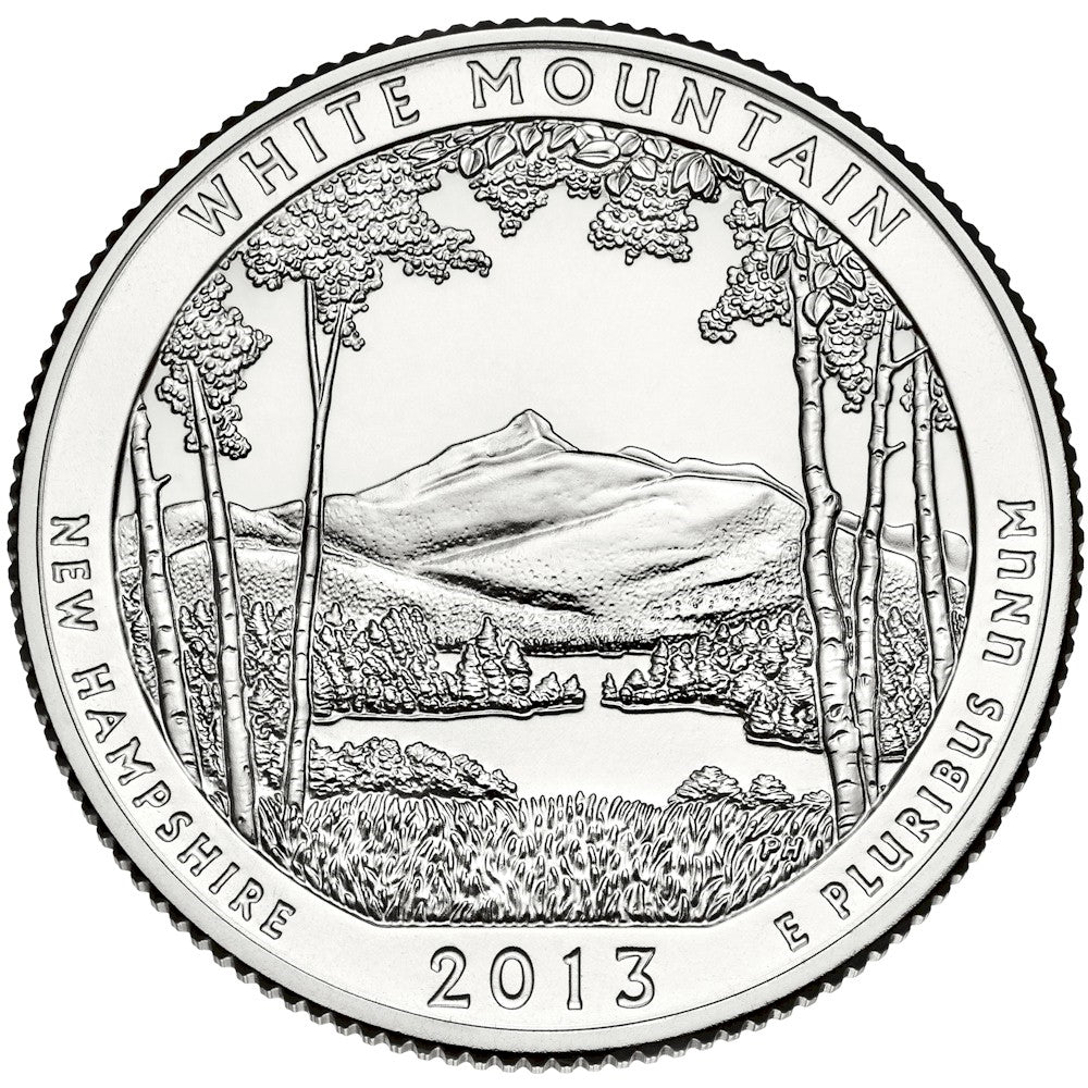 2013-D White Mountain USA National Parks Quarter Uncirculated (MS60)