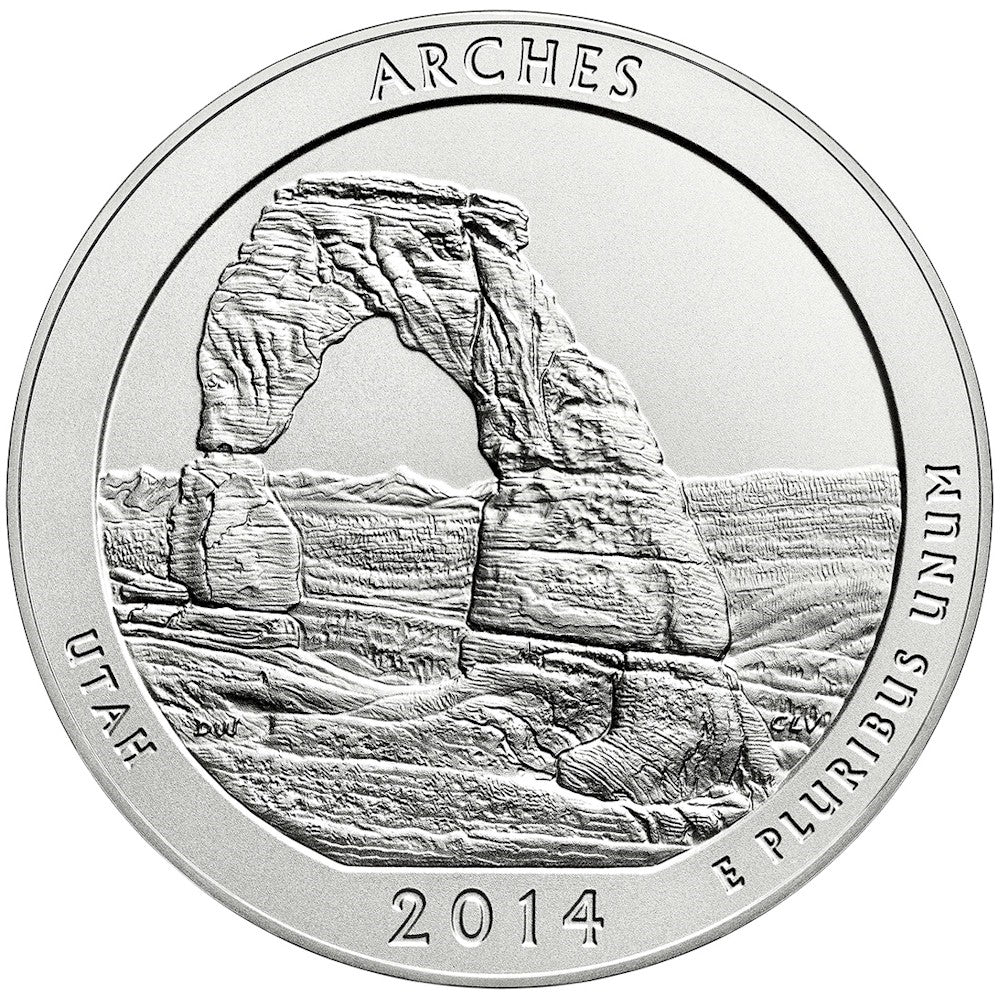 2014-D USA National Parks Quarters - Arches National Park Uncirculated (MS60)
