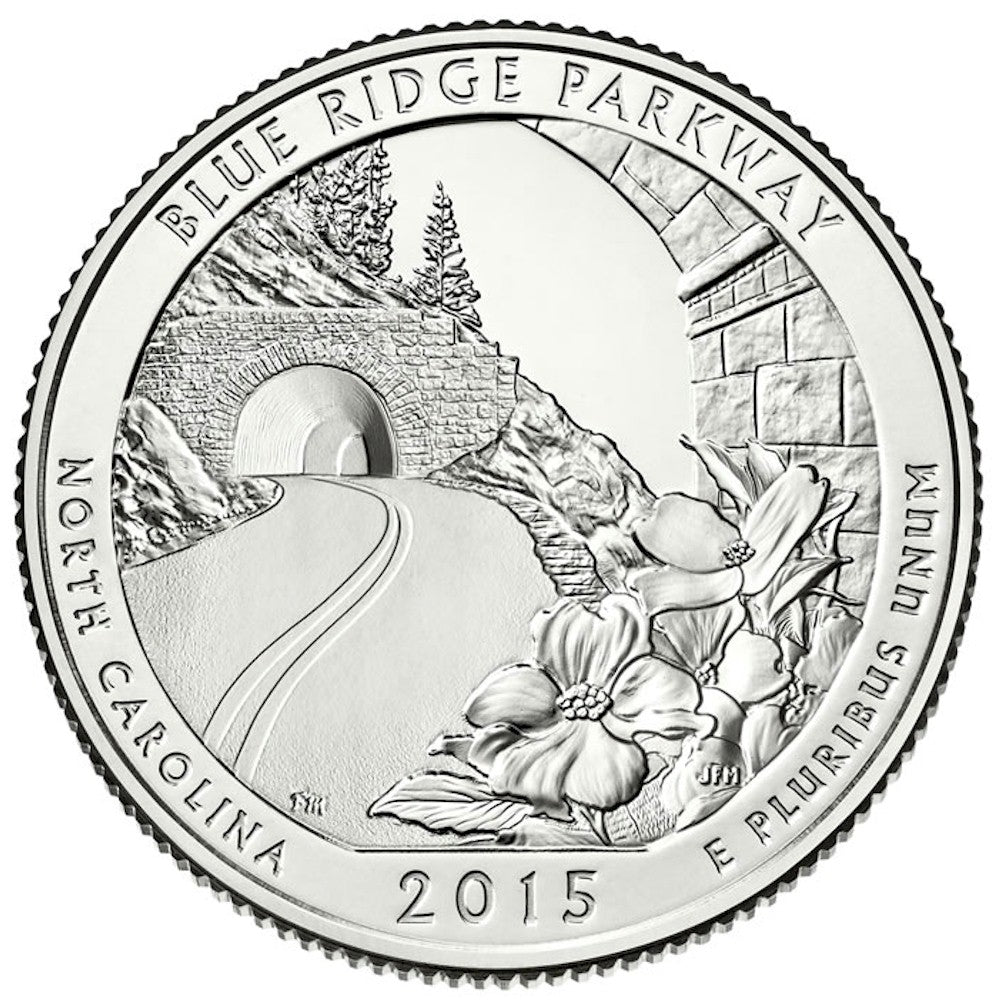 2015-D Blue Ridge Parkway USA National Parks Quarter Uncirculated (MS60)