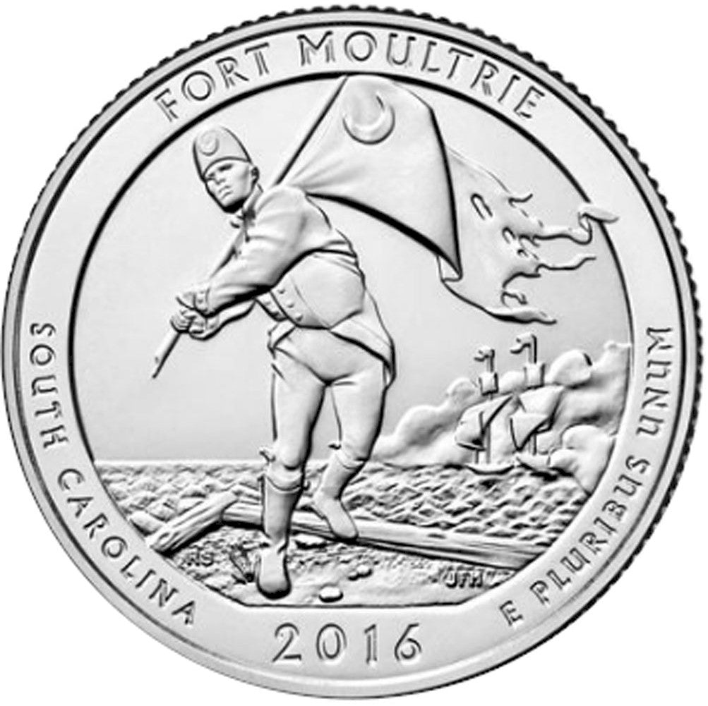 2016-P Fort Moultrie USA National Parks Quarter Uncirculated (MS60)