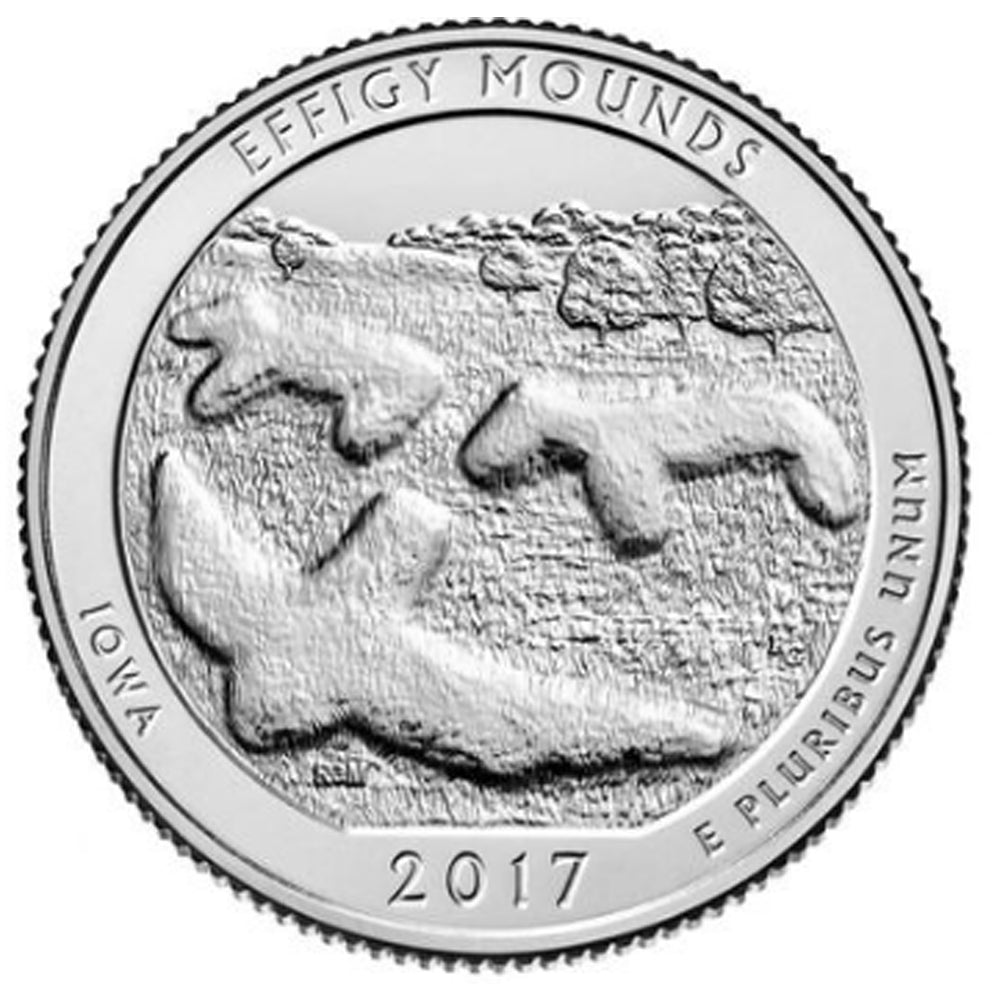 2017-D Effigy Mounds USA National Parks Quarter Uncirculated (MS60)
