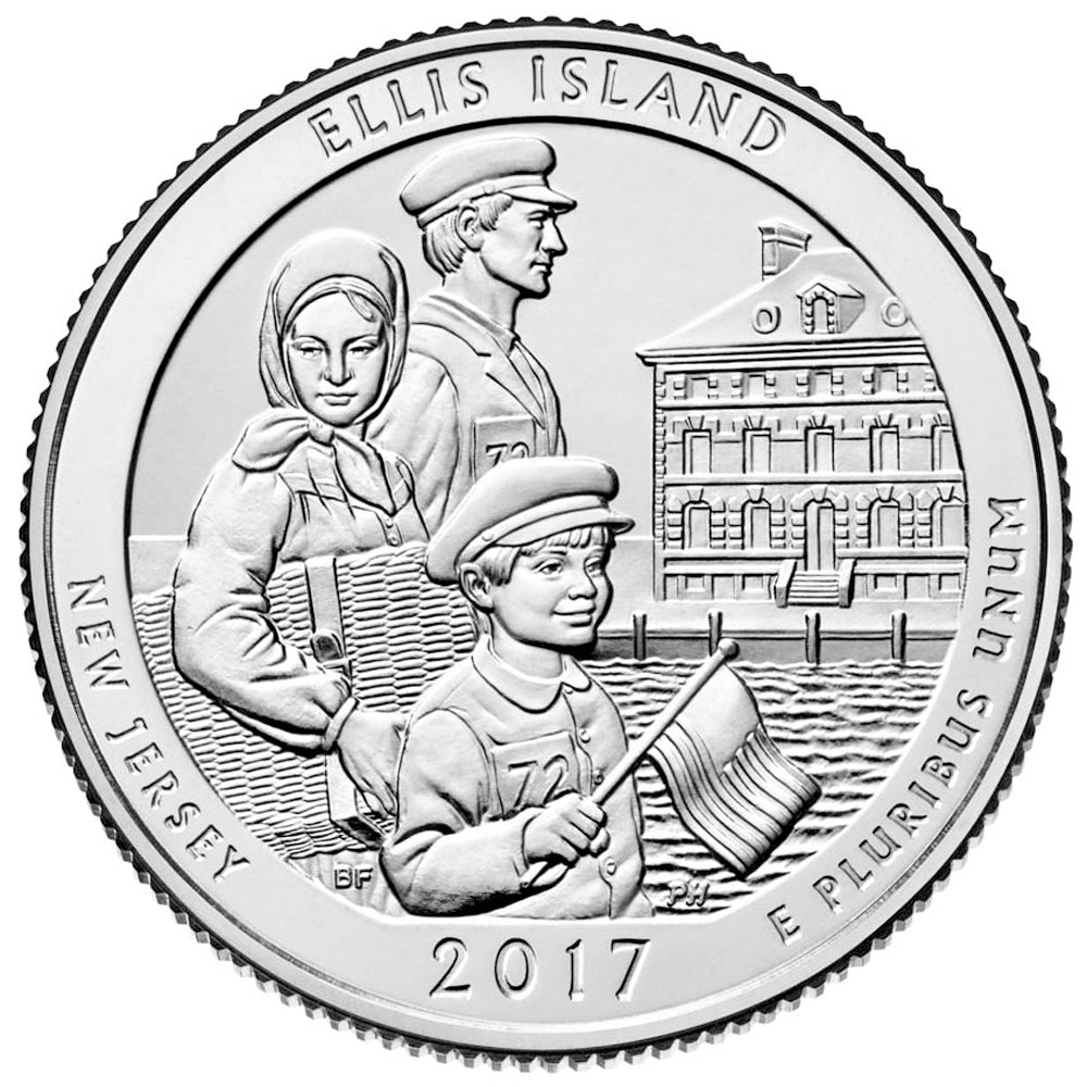 2017-D Ellis Island USA National Parks Quarter Uncirculated (MS60)