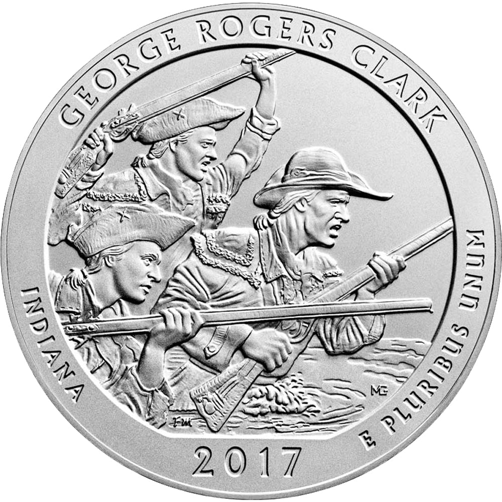 2017-P George Rogers Clark USA National Parks Quarter Uncirculated (MS60)