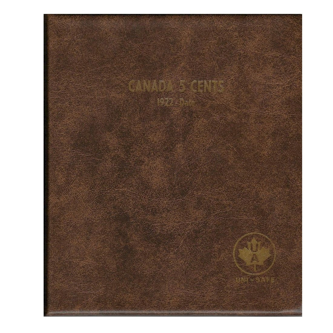 Five Cents Canada 1922-Date Unimaster Brown Vinyl Coin Binders