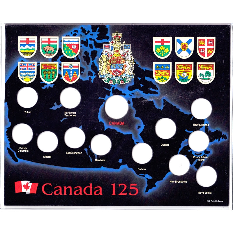 Empty 1992 13-Hole 25c & Loon Square Map Holder