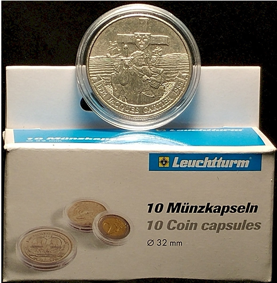 10 x Capsules Round for Canadian $1 1969-1987 (32mm)