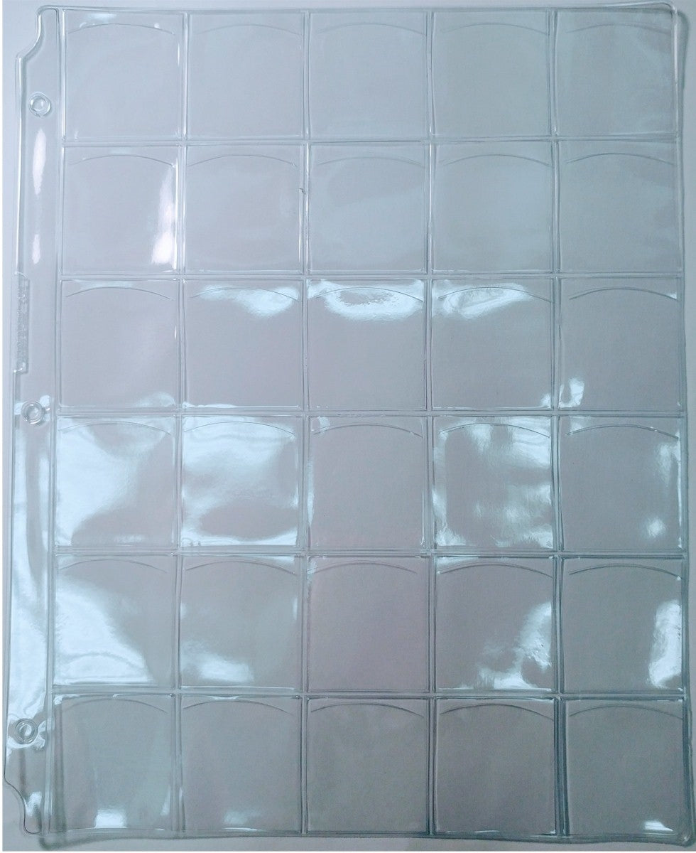 30 Pocket Pages for normal 3-ring binders (Holds 50ct - $1 - $2)
