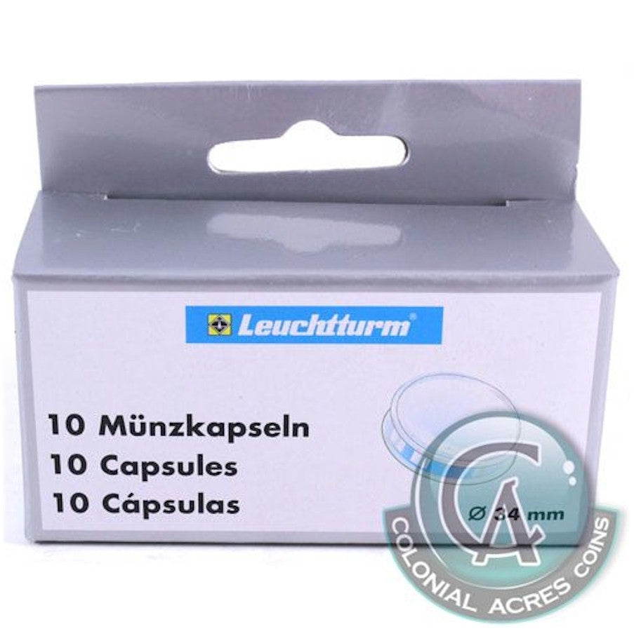 10 x Capsules Round for $20 US Double Eagle (34mm)