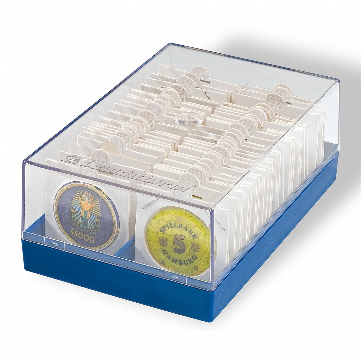 Blue Plastic Coin Box for 100 2x2 Coin Holders