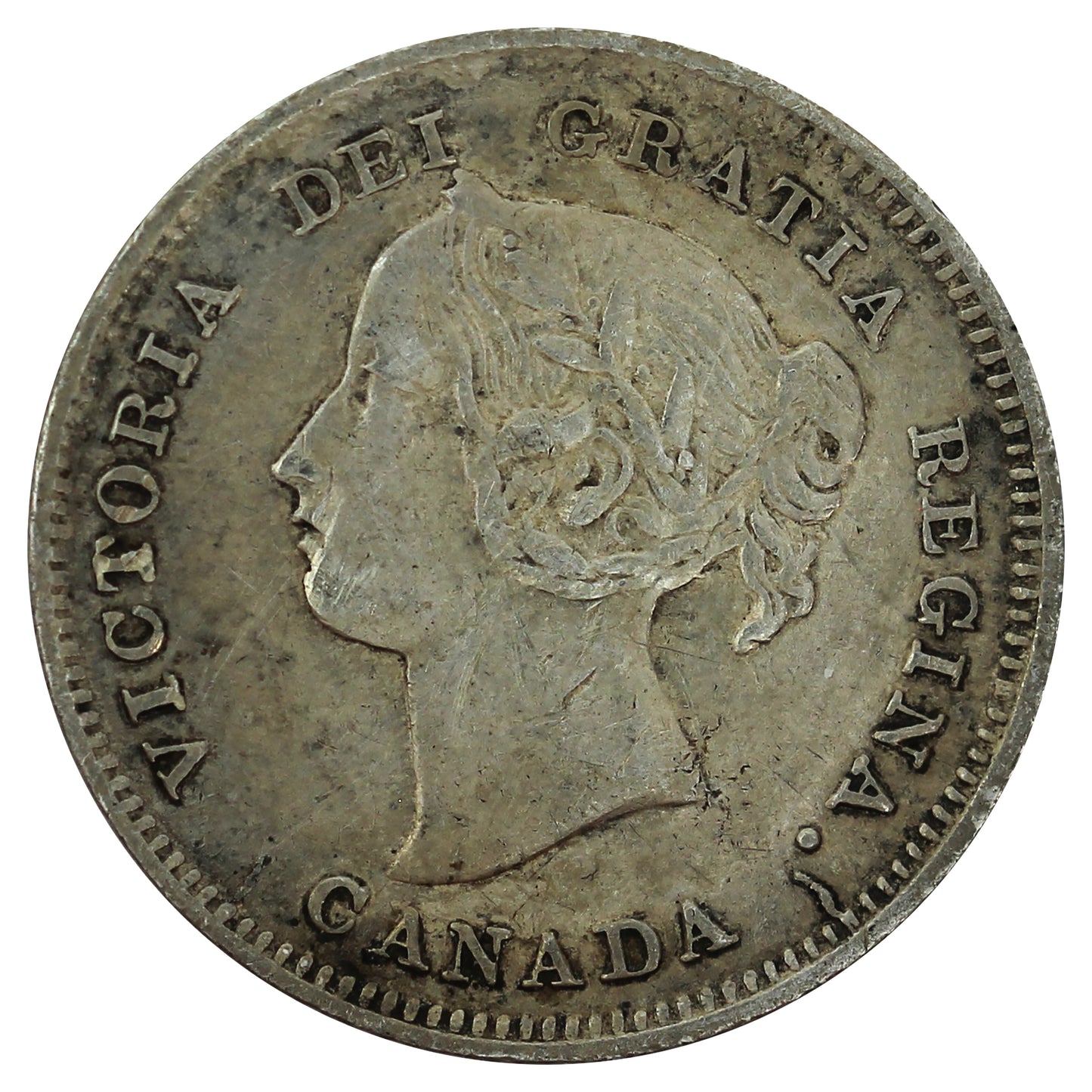 1893 Canada 5-cents Extra Fine (EF40) Scratched, Cleaned, or Impaired
