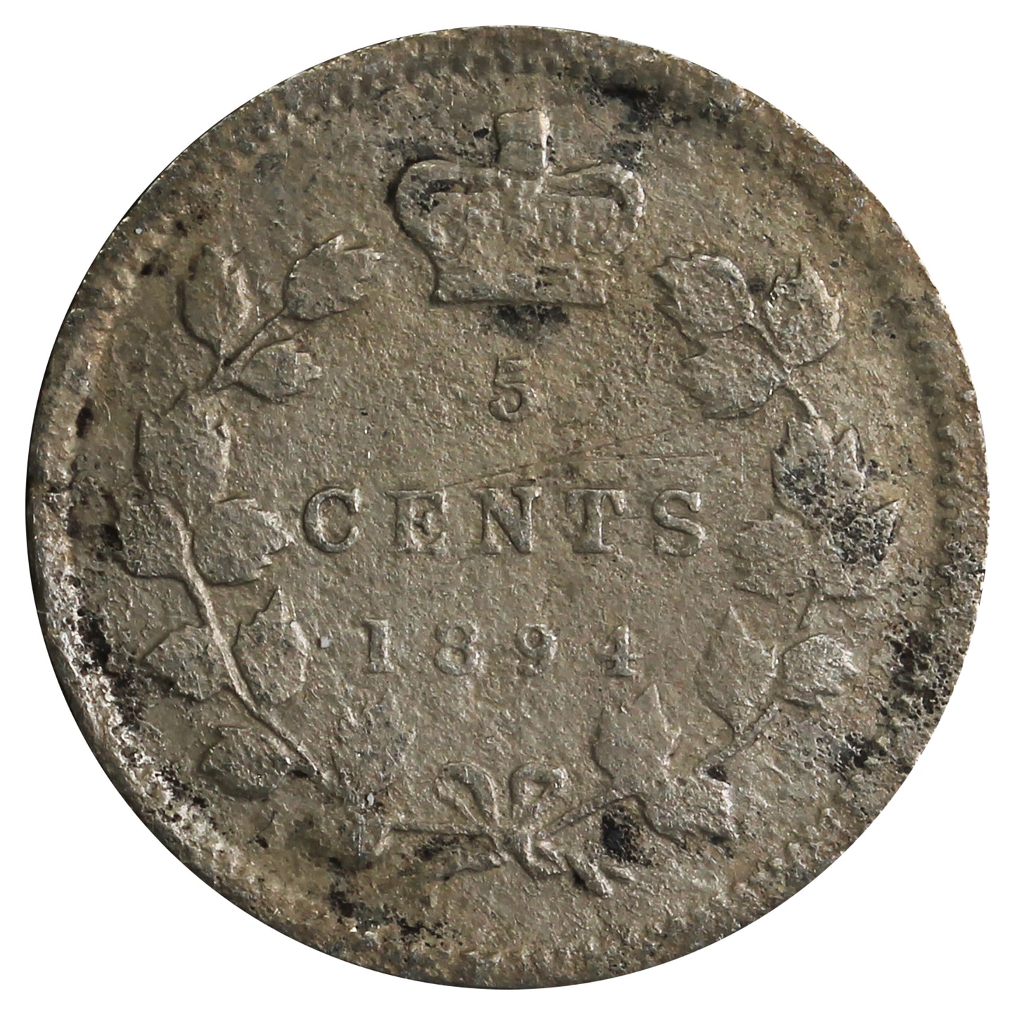 1894 Canada 5-cents Very Fine (VF20) Impaired