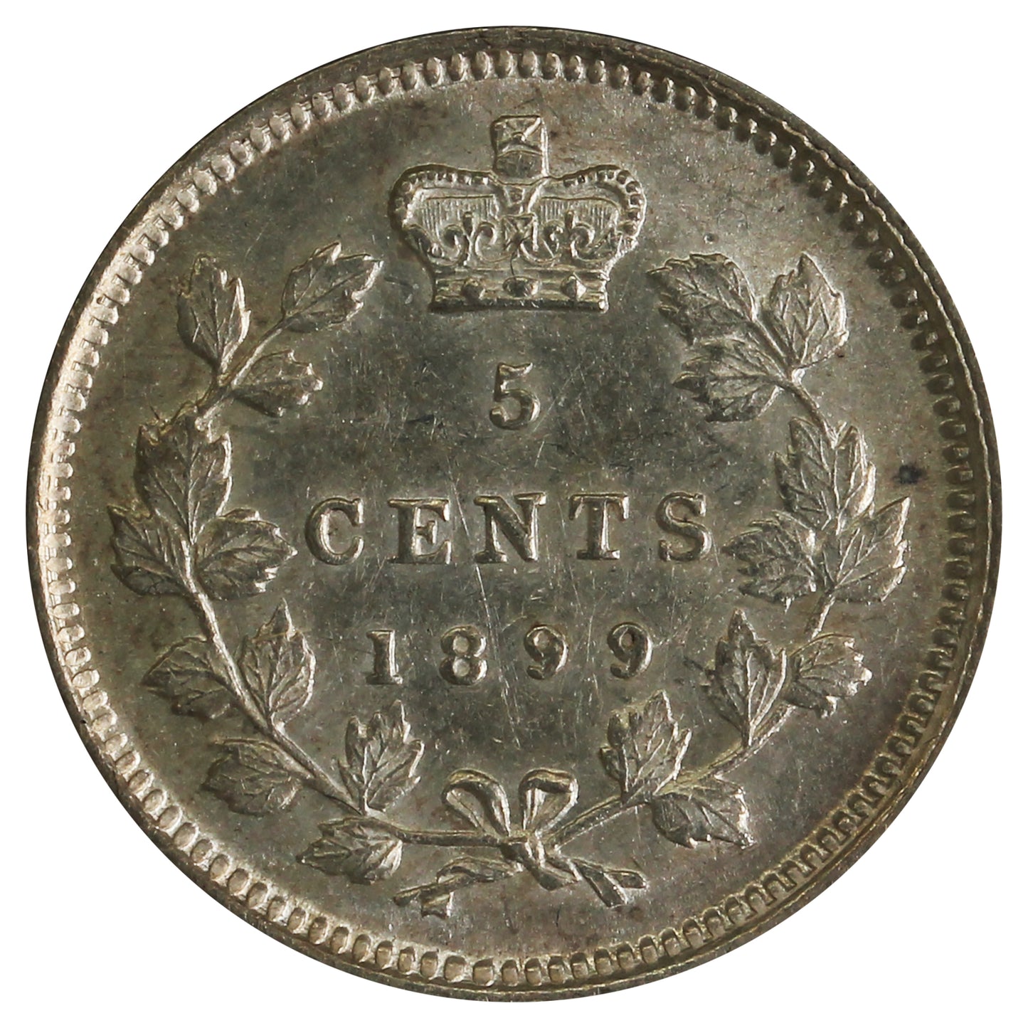 1899 Canada 5-cents AU-UNC (AU55) Scratched