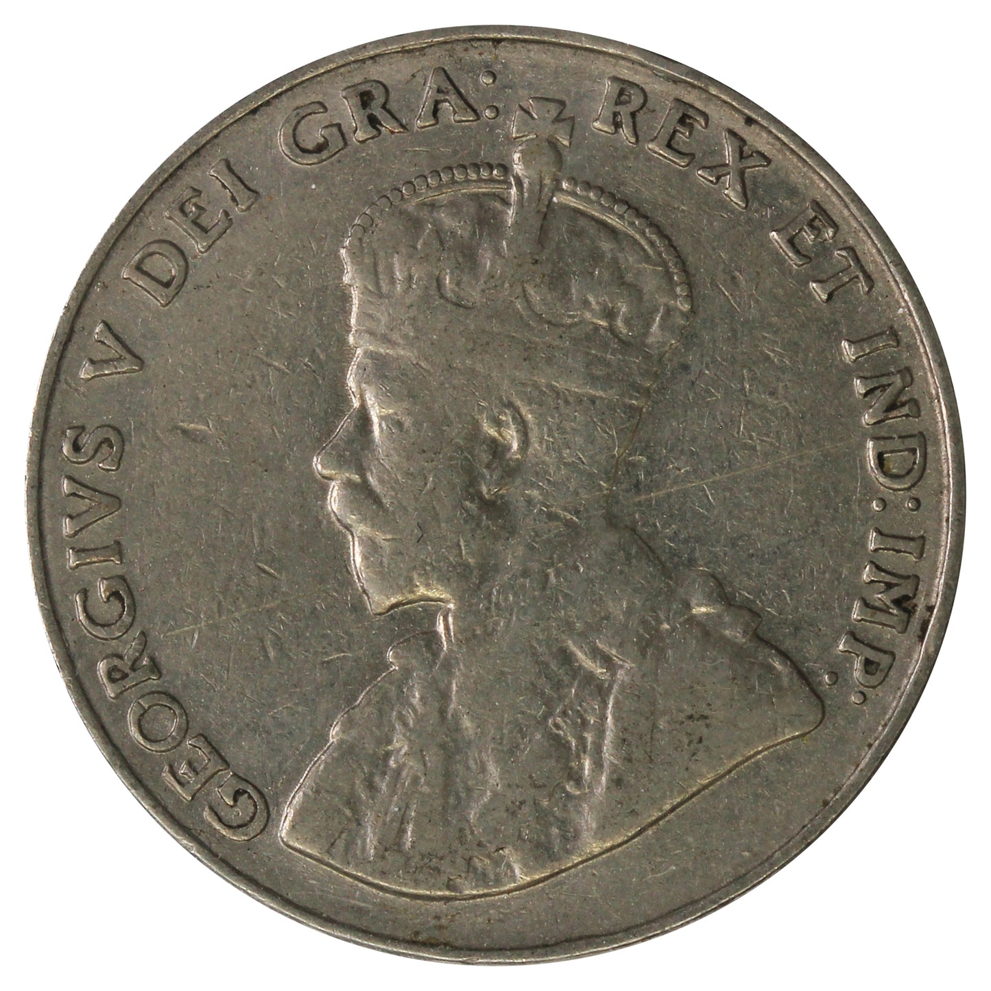 1935 Canada 5-cents F-VF (F15) Scratched
