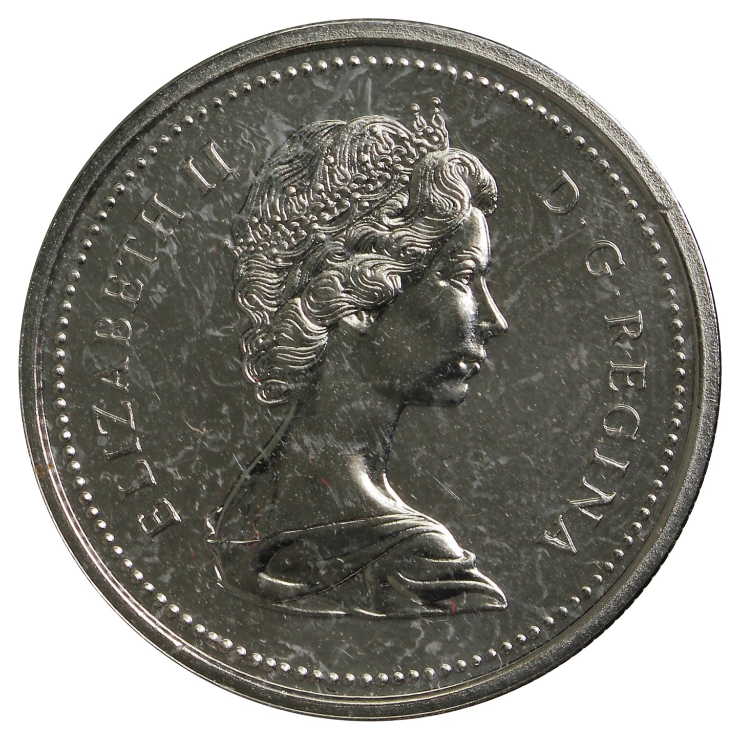 1973 Canada Dollar Proof Like, Scratched, marks, or impaired