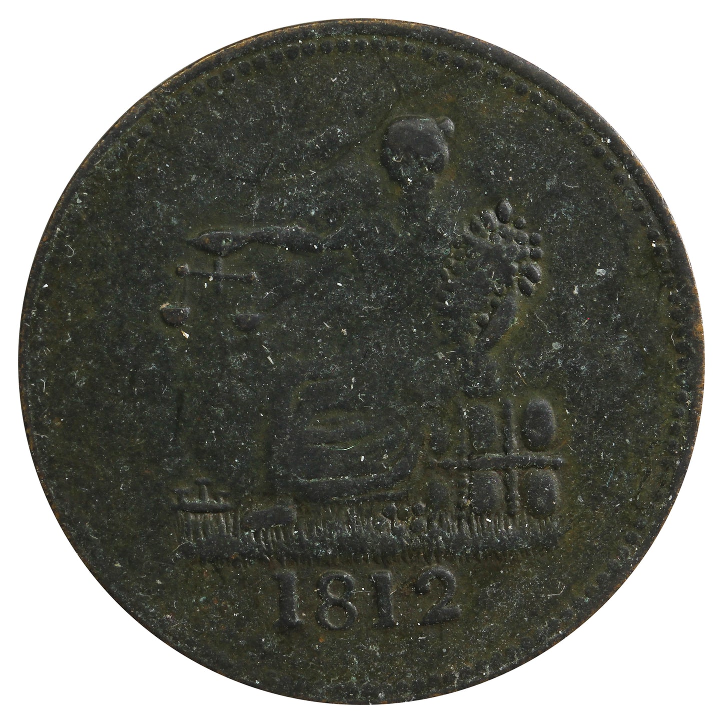 LC-48 1812 Lower Canada Tiffin Token EF-AU (EF45)