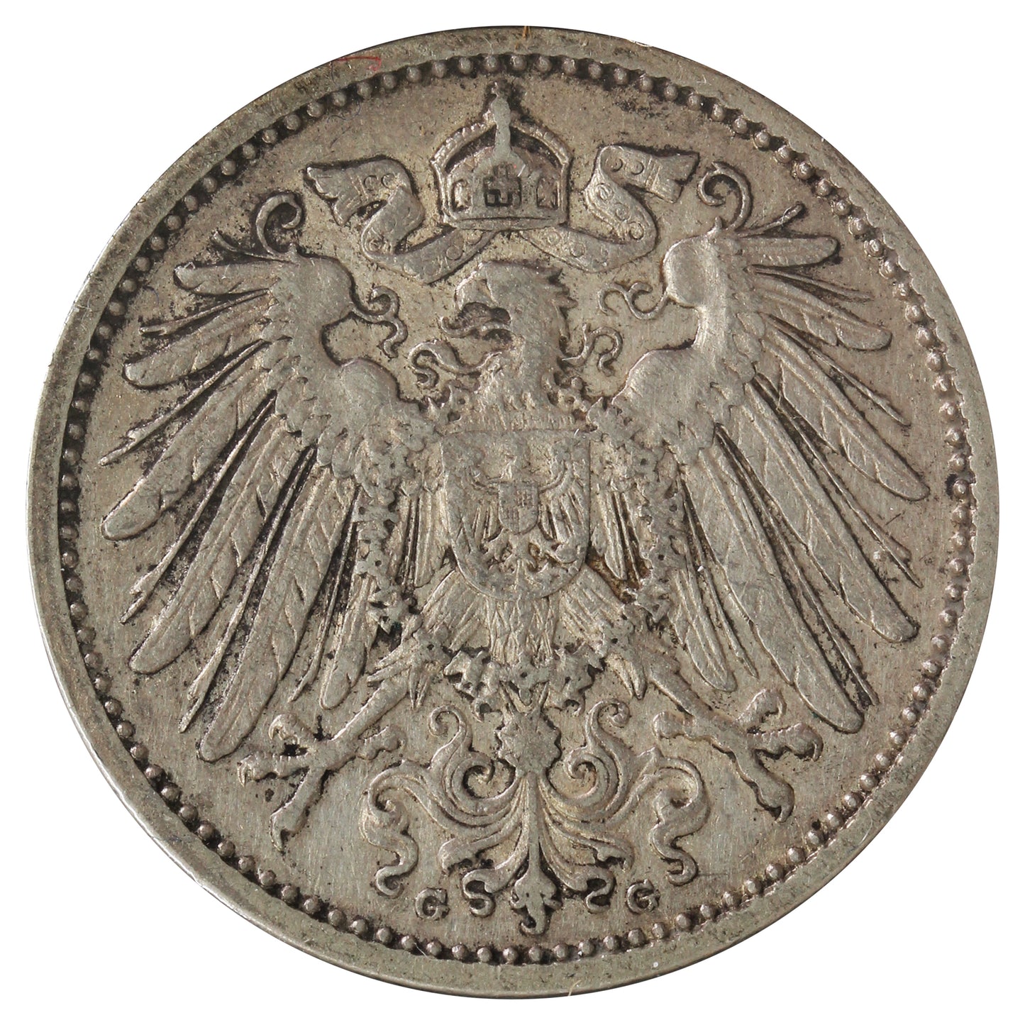 Germany 1910G 1 Mark Extra Fine (EF40) Toned