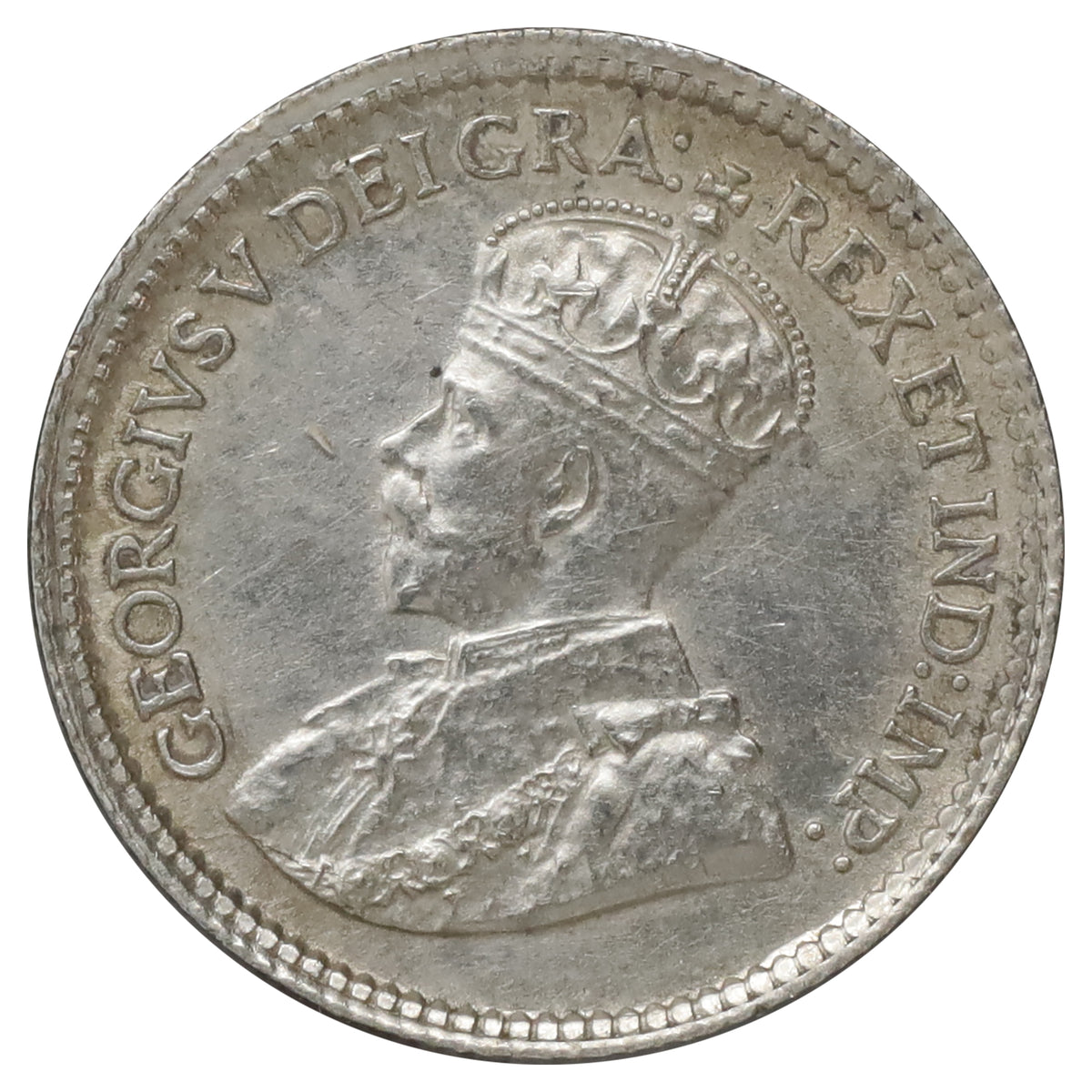 1919 Canada 5-cents AU-UNC (AU55) Scratched, marks, or impaired