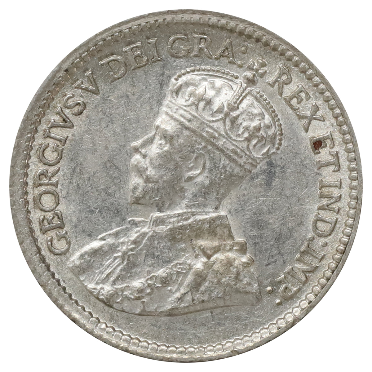 ERROR 1919 Rotated Die 45 Degrees Canada 5-cents EF-AU (EF45)