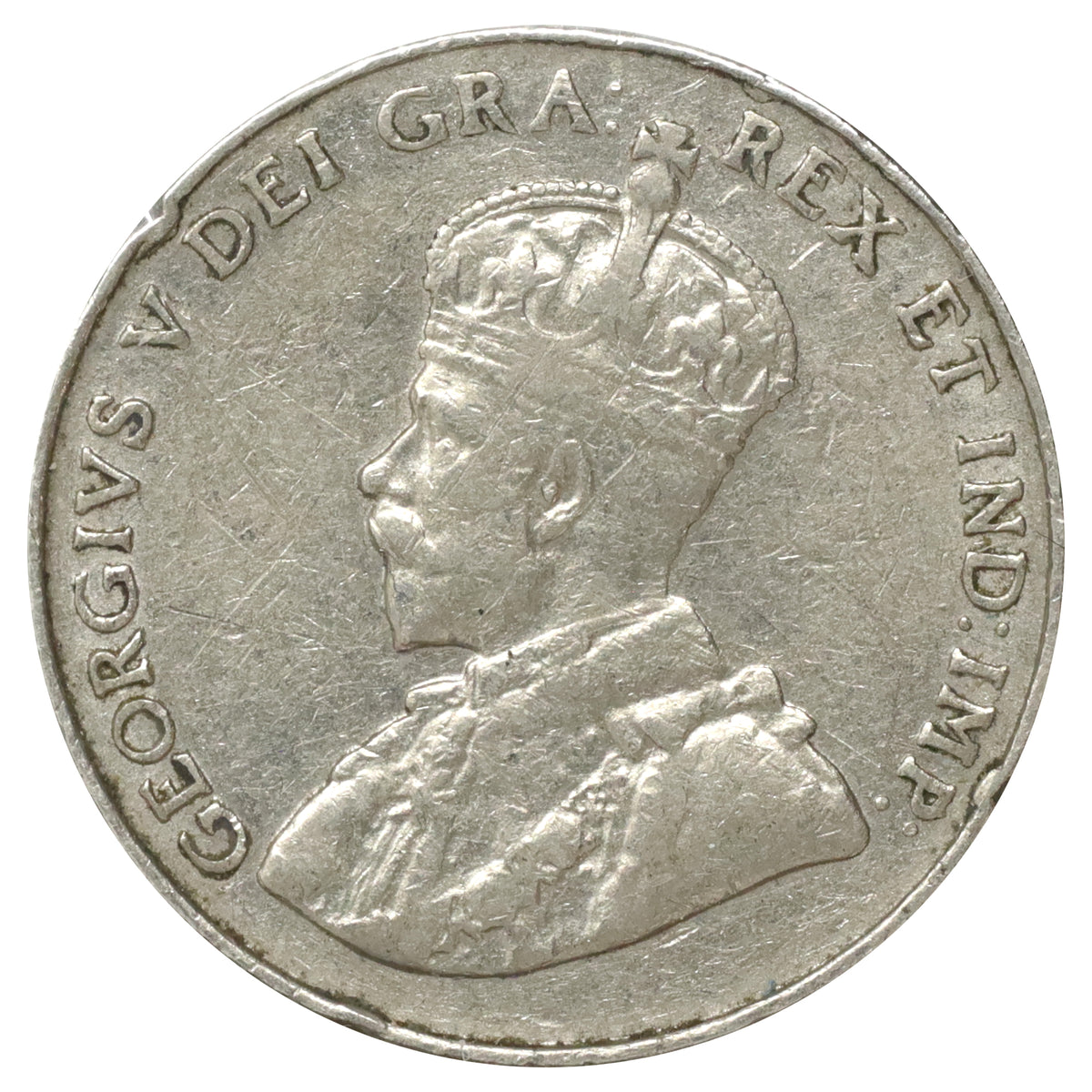 1923 Canada 5-cents Very Fine (VF20) Scratched, marks, or impaired